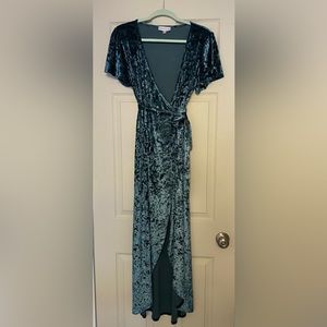 Velvet Wrap Dress